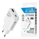 Charger GaN 1x USB-C, 1x USB Quick Charge 3.0 45W PD white Charger GaN 1x USB-C, 1x USB Quick Charge 3.0 45W PD white