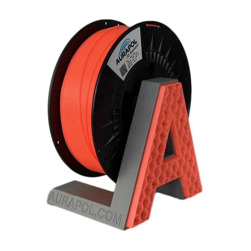 Smartprint AURAPOL PLA semi-transparent filament 1.75mm 1kg – Neon coral color