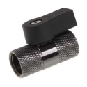 Alphacool Alphacool 2-way ball valve, black nickel-plated - 17354