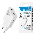 Laadija GaN 2x USB-C Quick Charge 3.0 45W PD valge Laadija GaN 2x USB-C Quick Charge 3.0 45W PD valge