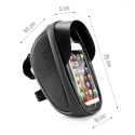 Wozy 16BK Waterproof Bicycle Handlebar Top Bag with Phone Pouch 6.5''