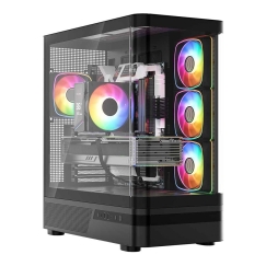 MODECOM Volcano Volcano AQ100 ARGB Midi Musta