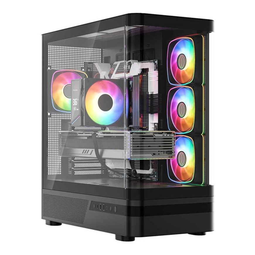 MODECOM Volcano Volcano AQ100 ARGB Midi Черный