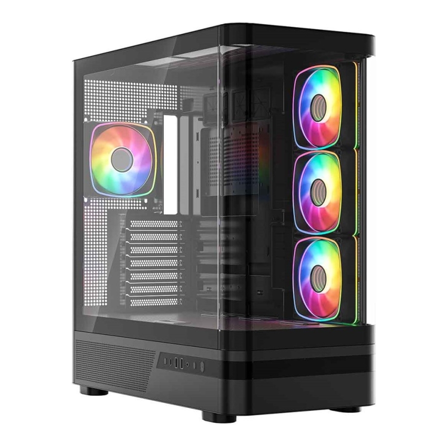 MODECOM Volcano Volcano AQ100 ARGB Midi Melna – 3