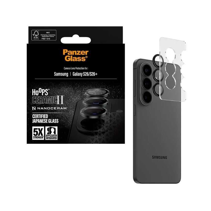 PanzerGlass Hoops Ceramic II Kameras objektīva aizsargs Samsung Galaxy S26/ S26 P