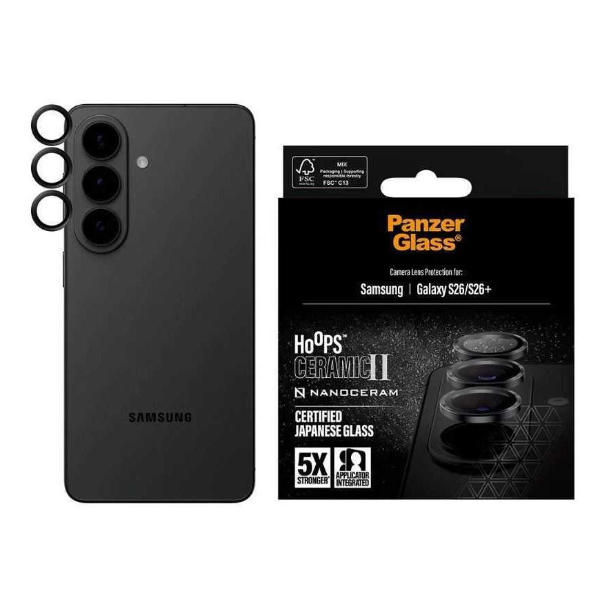 PanzerGlass Hoops Ceramic II Kameros objektyvo apsaugos stiklas Samsung Galaxy S26/ S26 P – 4