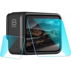 Puluz 2in1 LCD ekrāna aizsargstikls un objektīvs GoPro Hero 8 Black