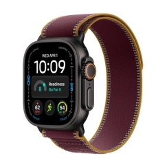 Apple Watch Ultra 4 Cellular 49 mm musta tit./Burgundy trail S/M