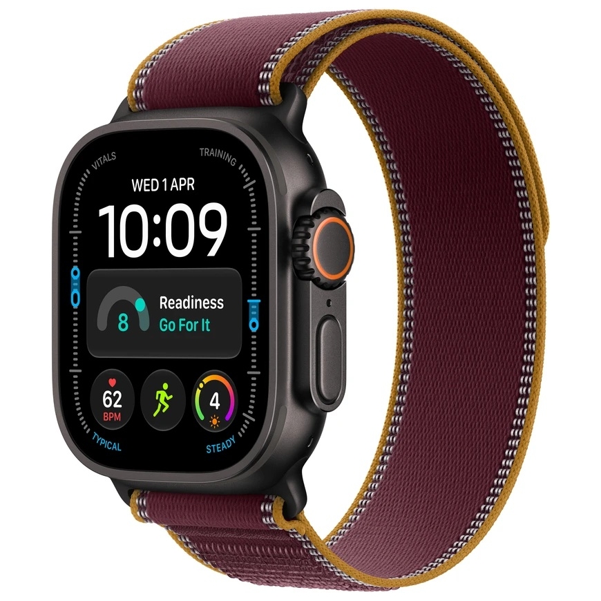 Apple Watch Ultra 4 Cellular 49 mm musta tit./Burgundy trail S/M – 2