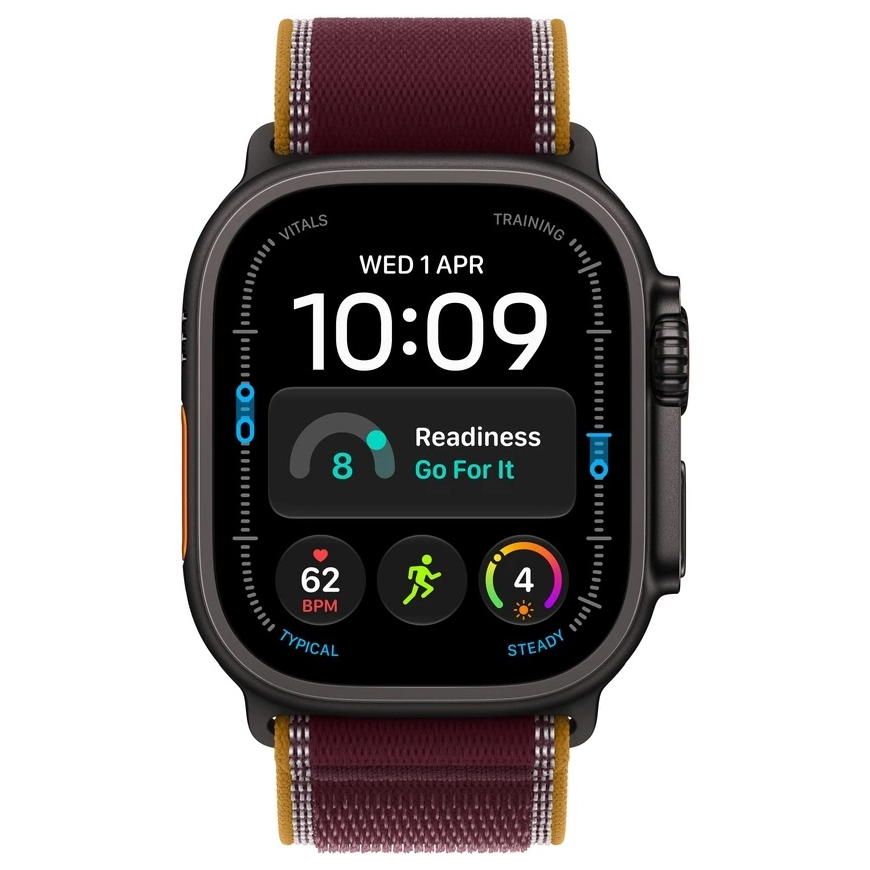 Apple Watch Ultra 4 Cellular 49 mm melns tit./Burgundy trail S/M – 3