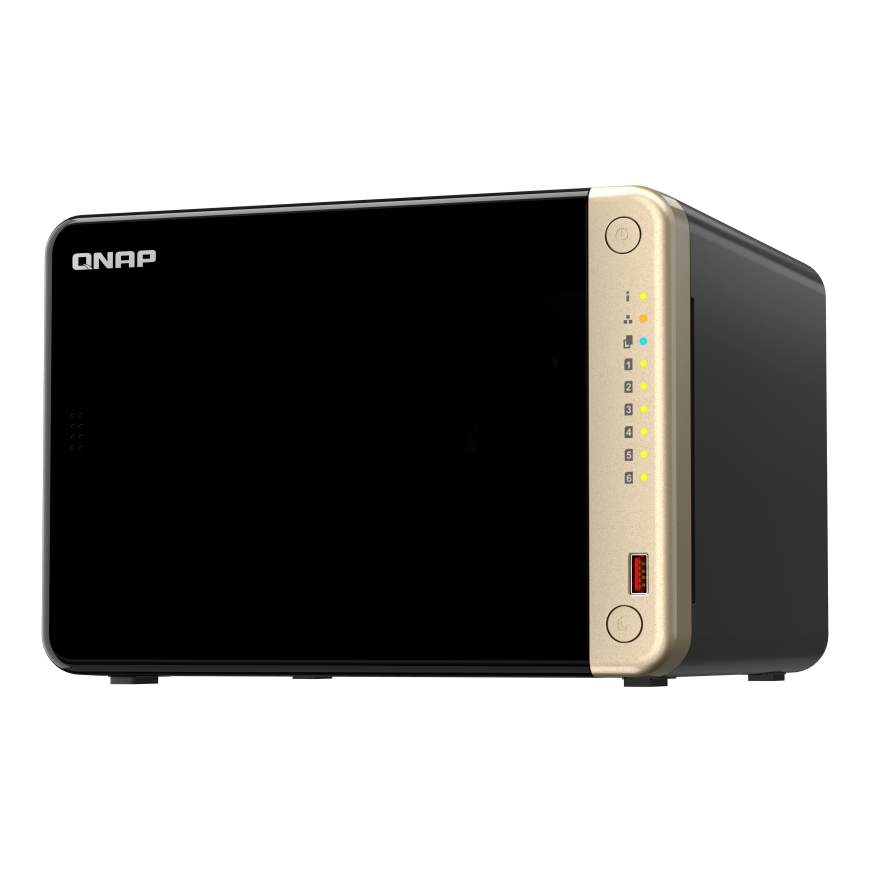 QNAP TS-664 NAS Tower Intel® Celeron® N5095 8 GB DDR4 0 TB QNAP QTS Melns, Bronza – 2