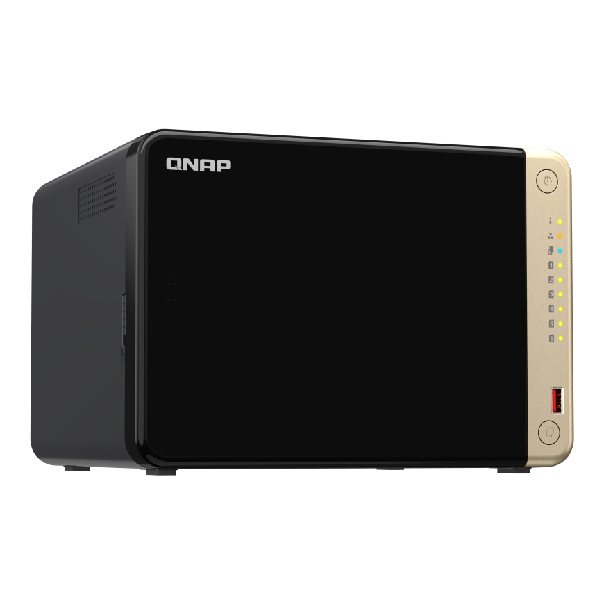 QNAP TS-664 NAS Tower Intel® Celeron® N5095 8 GB DDR4 0 TB QNAP QTS Black, Bronze – 4