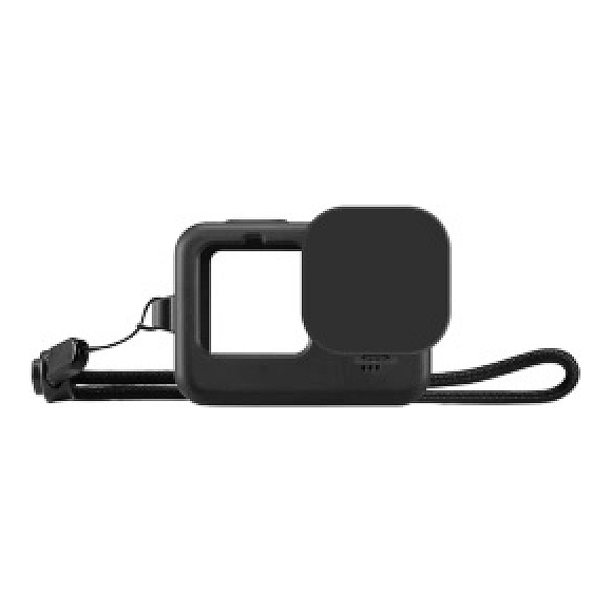 Puluz Silicone Case for GoPro HERO12, HERO11, HERO10, and HERO9 Black with Lens Cover and Strap (Black) – 2