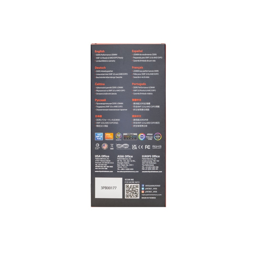 Patriot Viper Venom Black Silver 8 ГБ DDR5 6000 МГц UDIMM VV58G60C36A – 4