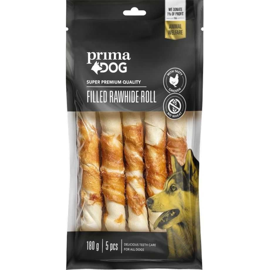 PRIMA Filled Rawhide Roll Chicken 5pcs 180g