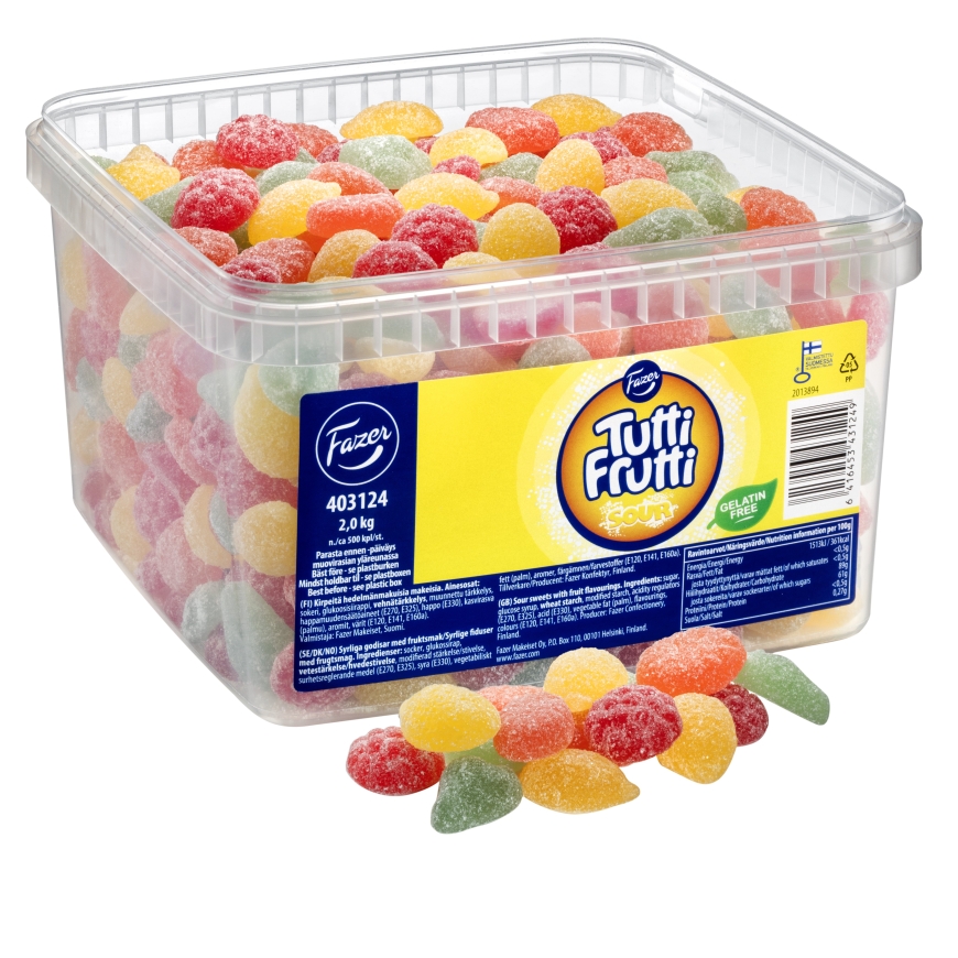 Конфеты на развес Fazer Tutti Frutti Sour, 2,0 кг