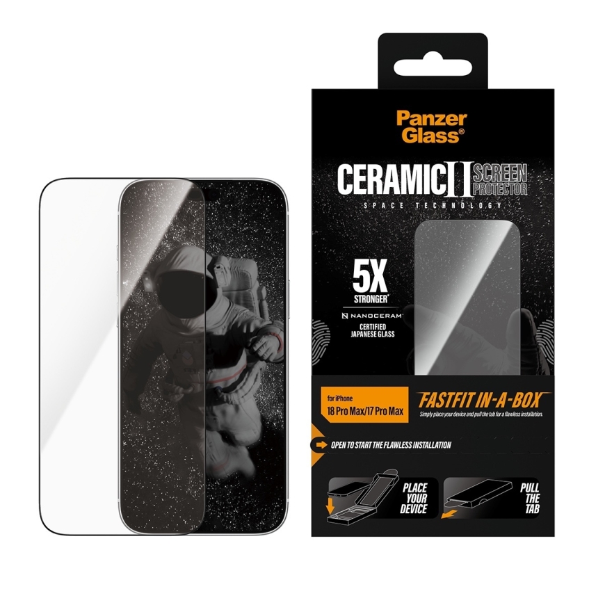 PanzerGlass Ceramic Screen Protector, iPhone 18 / 17 Pro Max – 2