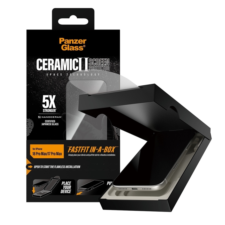 PanzerGlass Ceramic Screen Protector, iPhone 18 / 17 Pro Max – 5
