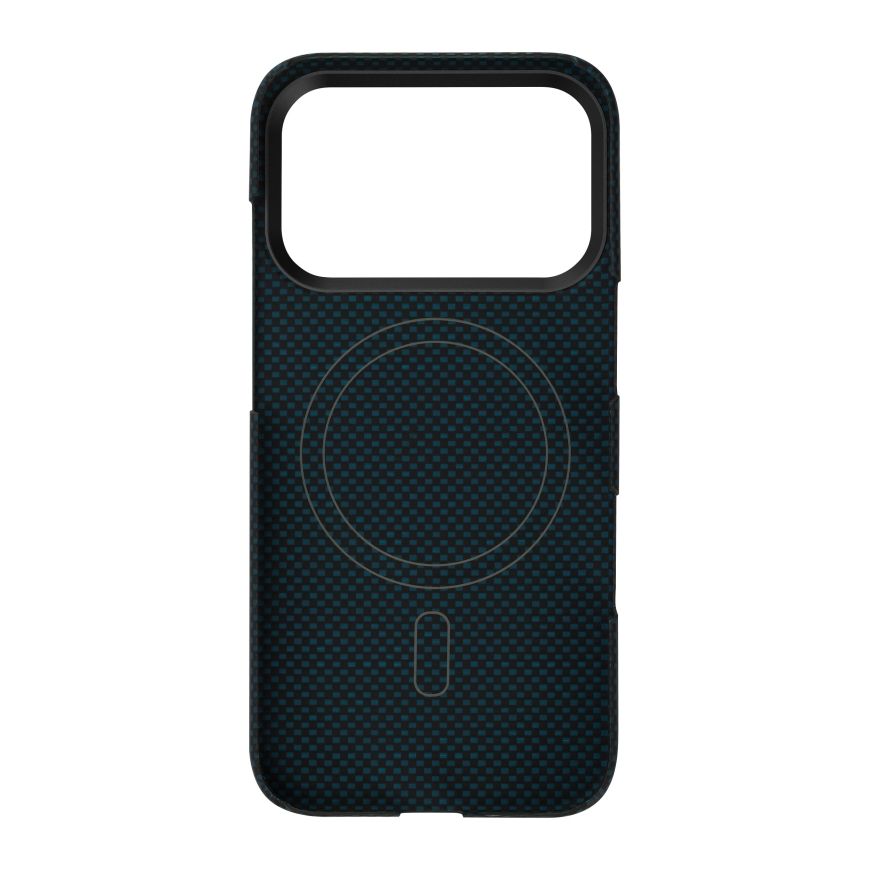 FoneKit Vectran-Kevlar Aramid Fiber Magsafe dėklas, iPhone 18 Pro Max / 17 Pro Max, mėlyna/juoda – 2