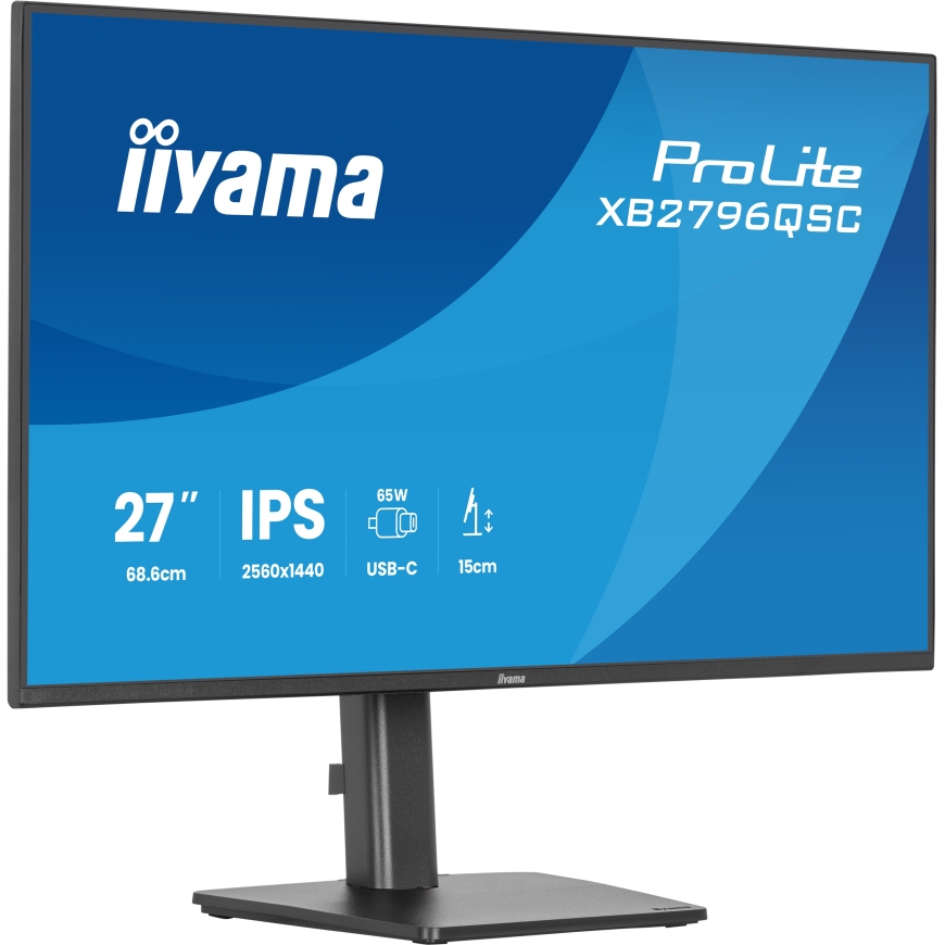 iiyama ProLite XB2796QSC-B1 monitori 68,6 cm (27") 2560 x 1440 pikseļi Quad HD LED Melns