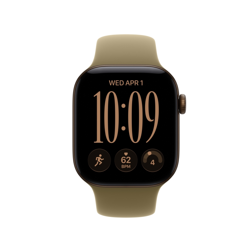Apple Watch Series 12 (GPS) 42 mm dark bronze aluminum case and olive green sport band, S/M – 2