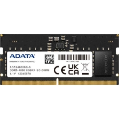 Adata Black 8GB DDR5 4800MHZ SO-DIMM AD5S48008G-S