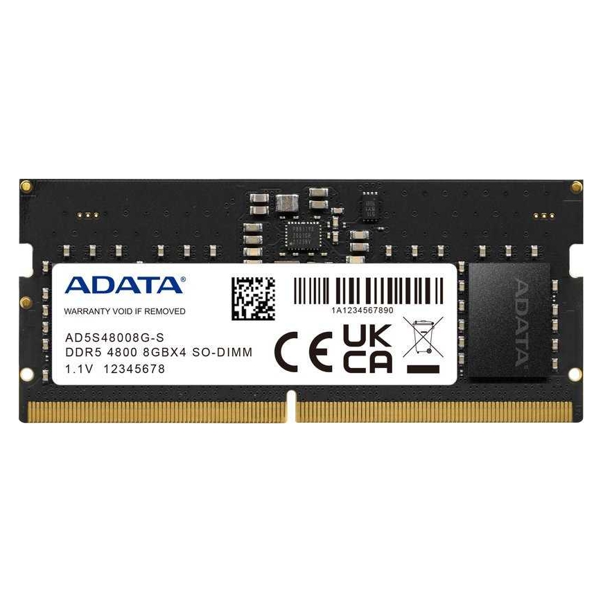 Adata Black 8GB DDR5 4800MHZ SO-DIMM AD5S48008G-S