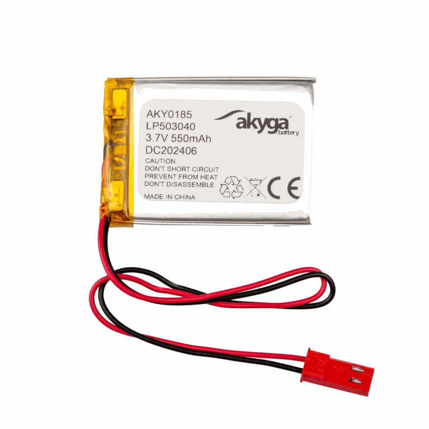 Akyga Litija-polimēru akumulators AKY0185 LP503040 Li-Po 3.7V | 550 – 3