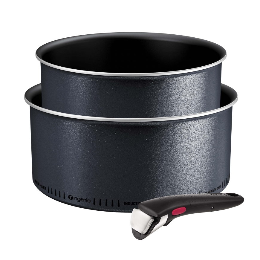 Tefal Ingenio So Light virtuvės indų rinkinys, 3 dalių, pilkas