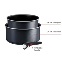 Tefal Ingenio So Light virtuves trauku komplekts, 3 daļas, pelēks Tefal Ingenio So Light virtuves trauku komplekts, 3 daļas, pelēks