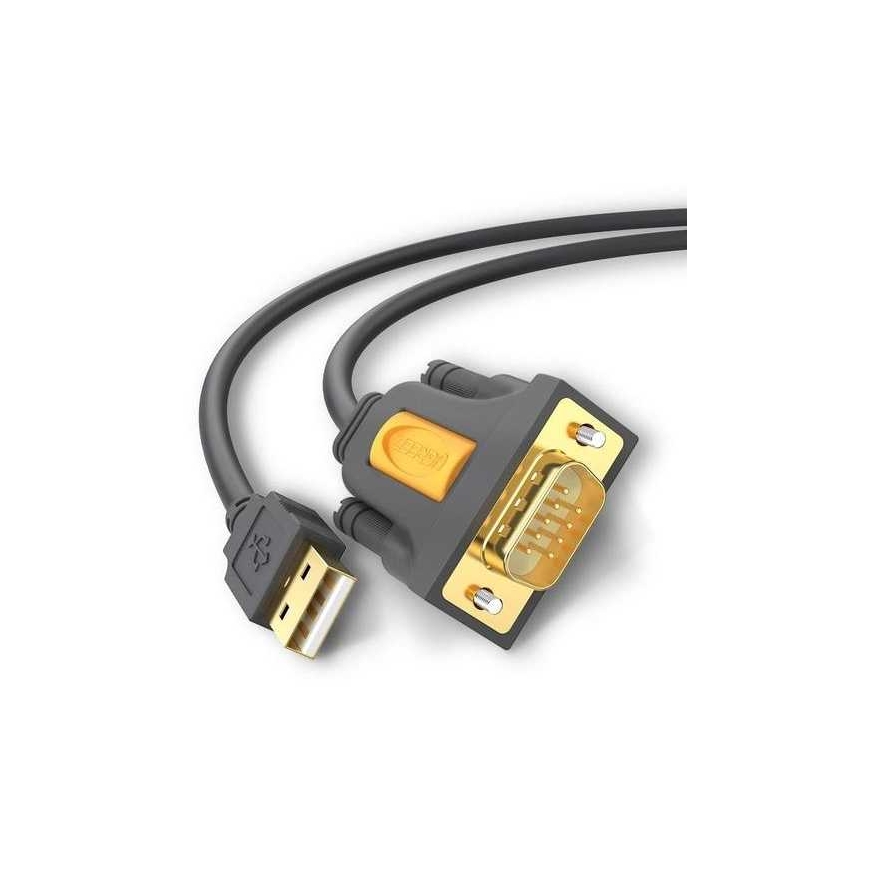 Ugreen USB - RS-232 (uros) adapterikaapeli 2m Musta