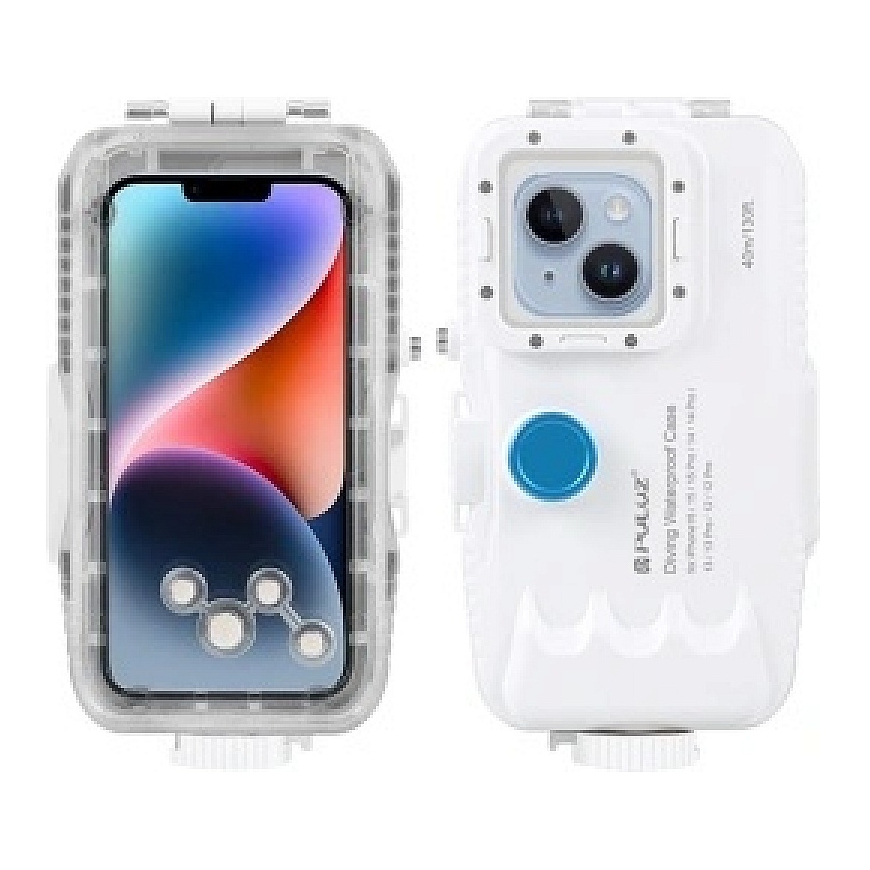 Puluz Waterproof iPhone Case (40m) with One-Way Valve (White) – 2