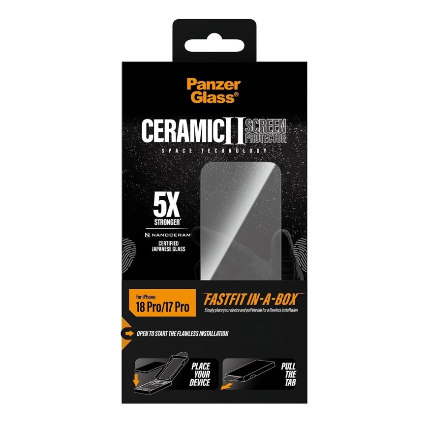 PanzerGlass Ceramic panssarilasi, iPhone 18 / 17 Pro – 3