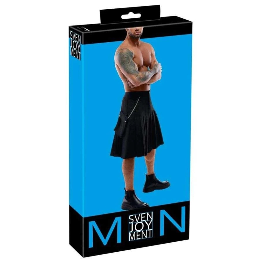 Svenjoyment Miesten Kilt Musta S