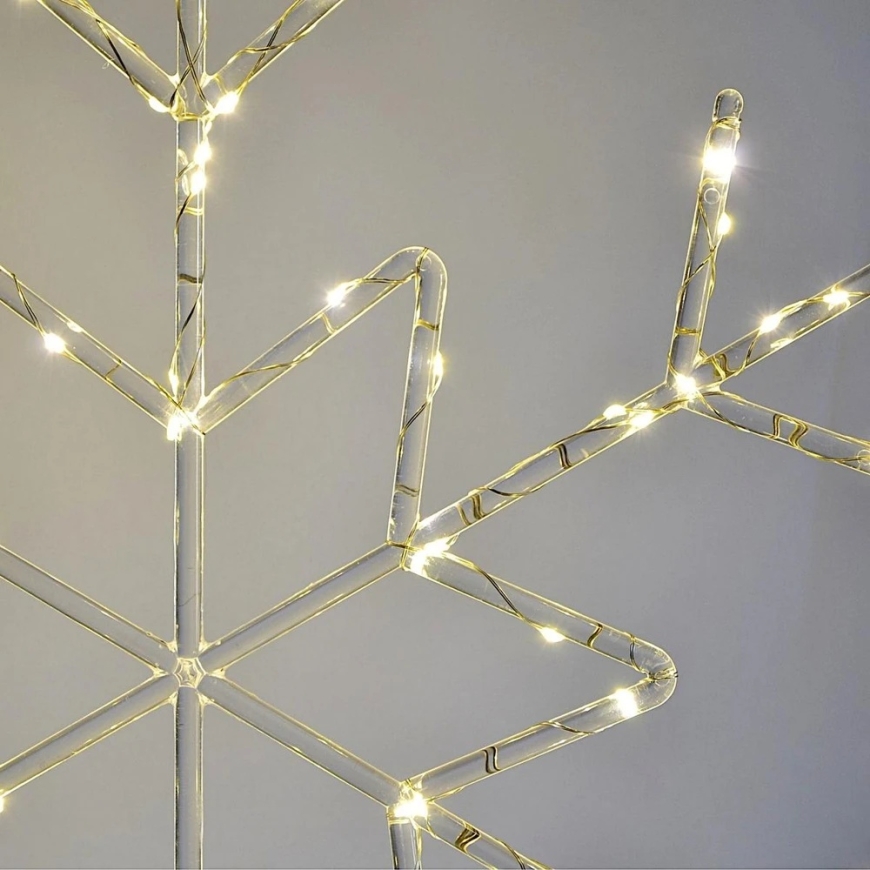 KOOPMAN Christmas decoration Decorative hanging snowflake 120LED warm white – 2