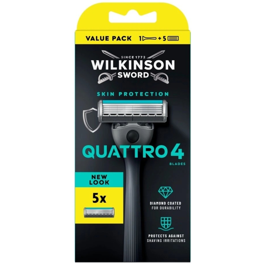 Бритва Wilkinson Sword Wilkinson Quattro 4, 5 сменных частей, 5 U – 2