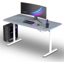 ULTRADESK Spēļu galds QUEST, 140x70cm, 72-120cm, balts un rozā ULTRADESK Spēļu galds QUEST, 140x70cm, 72-120cm, balts un rozā