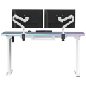 ULTRADESK Mängulaud QUEST, 140x70cm, 72-120cm, valge ja roosa ULTRADESK Mängulaud QUEST, 140x70cm, 72-120cm, valge ja roosa