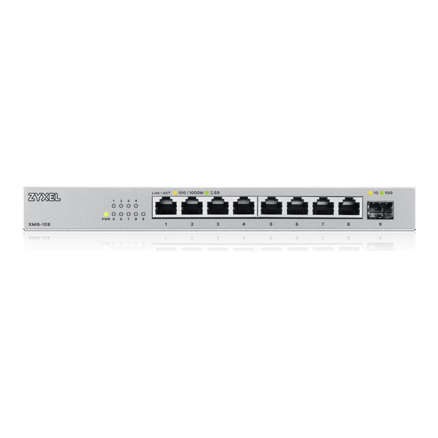 Zyxel XMG-108 Ne-valdomas 2.5G Ethernet (100/1000/2500) Sidabras – 2