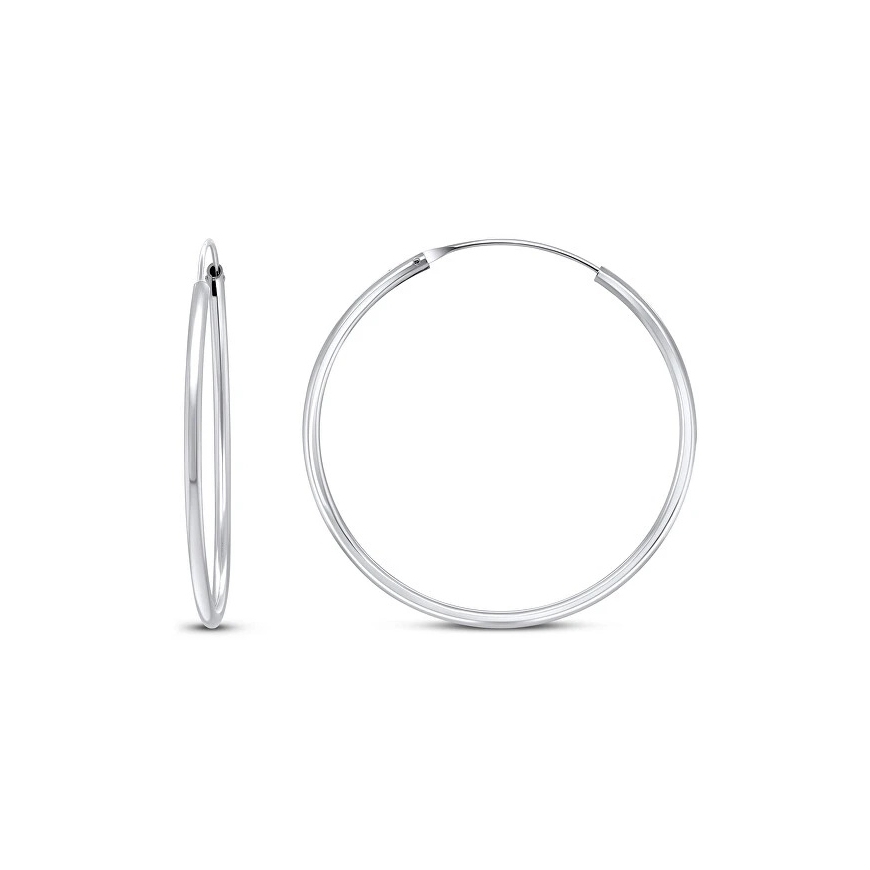 Brilio Silver Eleganti Sudraba Apaļie Auskari EA020