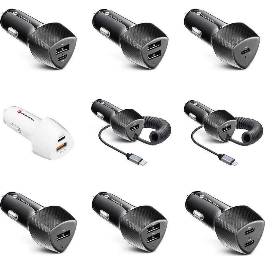 Forcell F-Energy Carbon Car Charger USB A QC3.0 3A 18W CC50-1A black – 2