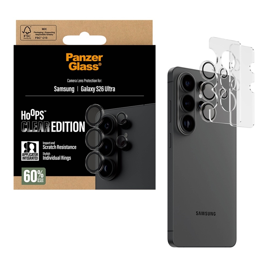 PanzerGlass ® Hoops® Camera Lens Protector Transparent Samsung Galaxy S26 Ultra Прозрачная защитная – 5