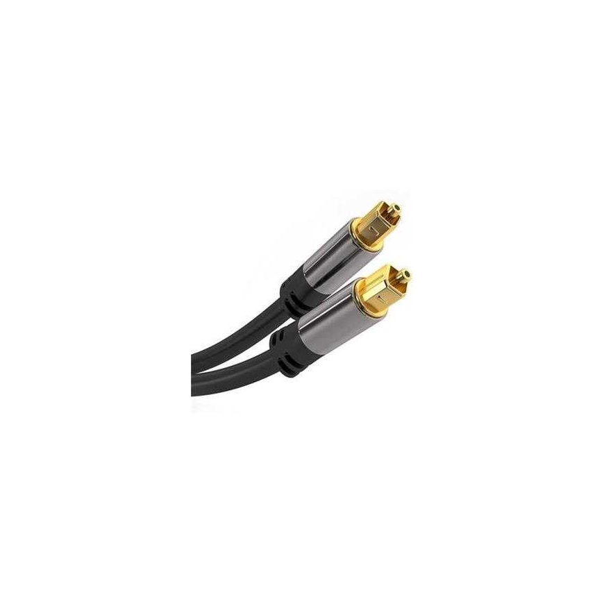 PremiumCord Kabelis Toslink M/M, OD: 6mm, auksinis dizainas 2m