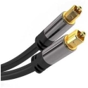PremiumCord Toslink-kaapeli M/M, OD: 6 mm, kultainen muotoilu 2m PremiumCord Toslink-kaapeli M/M, OD: 6 mm, kultainen muotoilu 2m