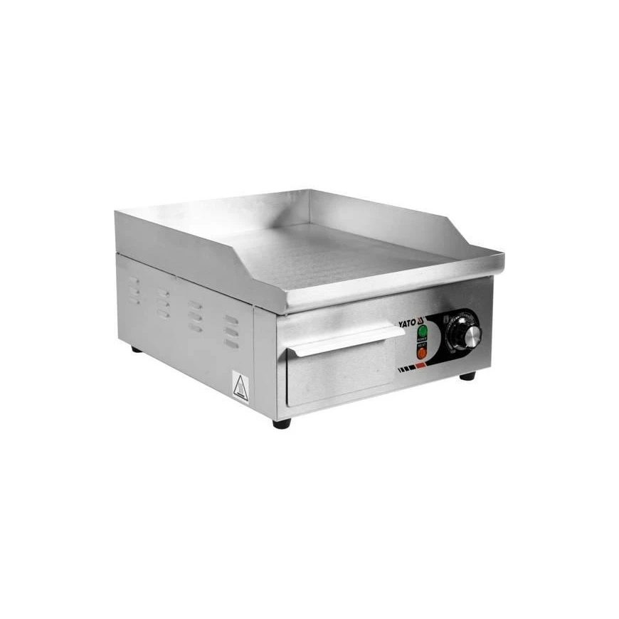 Yato Electric Grill Plate, Smooth Surface, 360 mm, for Commercial Use