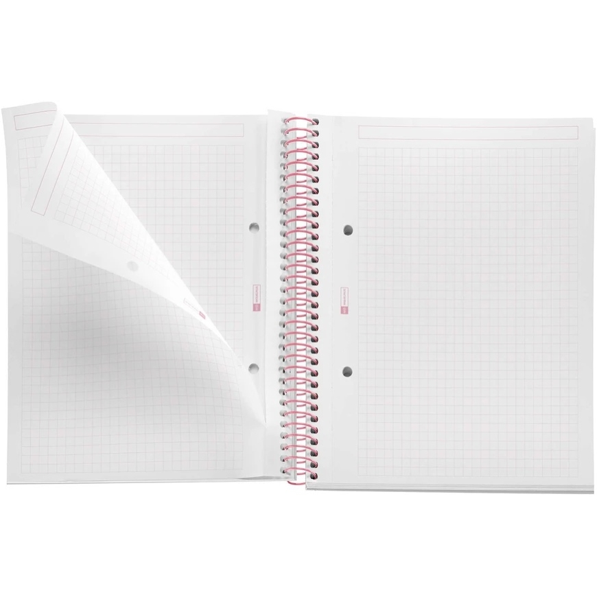 APLI Spiral Notebook, A5, 80 Pages, Grid, Pink – 2