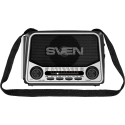Speaker SVEN SRP-150, gray (3W, Bluetooth, FM/AM/SW, USB, Micro SD, flashlight, battery)