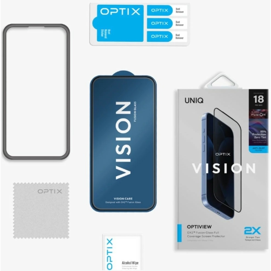 UNIQ Optix Vision Optiview DX2 Lujitettu lasi iPhone 18 Pro:lle – 4