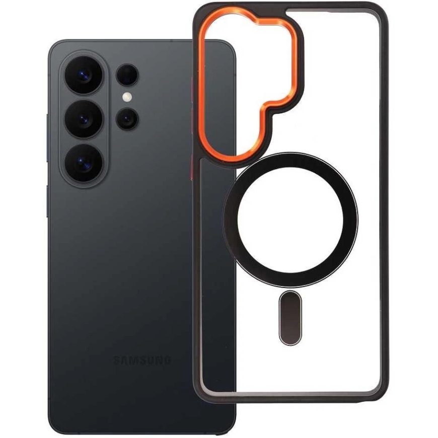 OEM vāciņš Samsung S26 ULTRA Color Edge Mag Cover, saderīgs ar MagSafe melns zeltains – 5