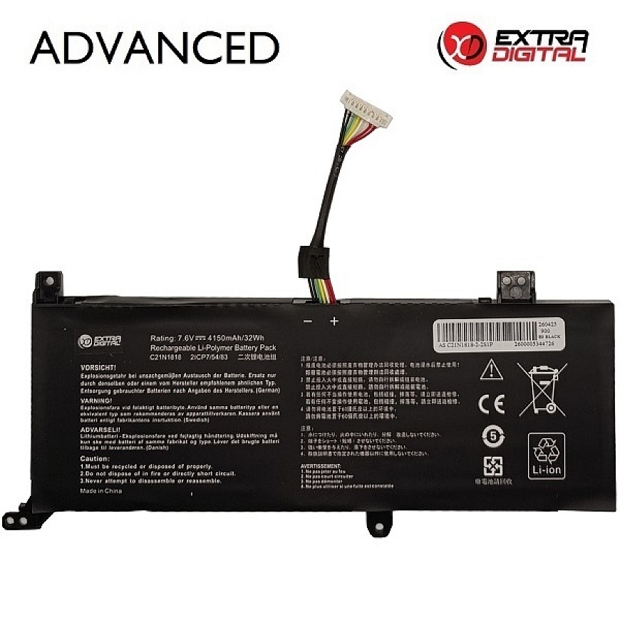 Notebook Battery ASUS C21N1818-2, 4150mAh, Extra Digital Advanced